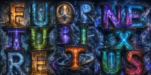 Dimensional Portal Typography Generator generated by chatgpt-image