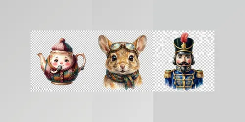 Whimsical Watercolor Avatar Clipart Pngs generated by gemini-image