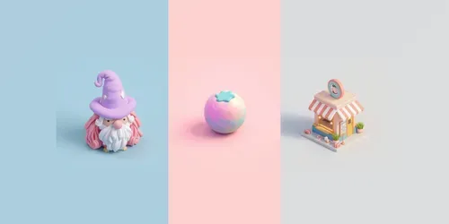 3D Cute Isometric Clay Icons generated by leonardo