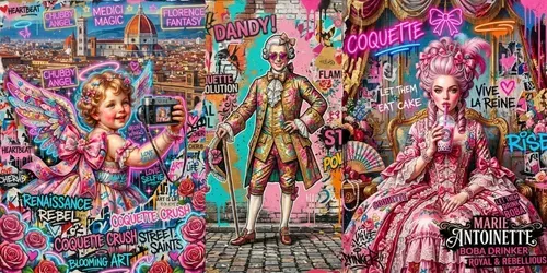 Coquette Rococo Pop Art generated by gemini-image