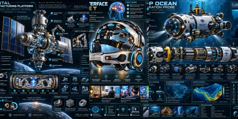 Futuristic Scientific Tech Infographics