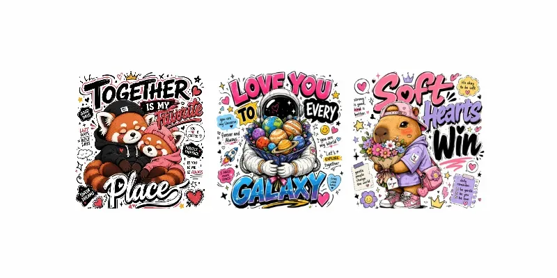 Cute Streetwear Love Doodle Tshirts generated by undefined