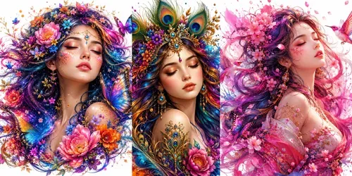 Dream Bloom Muses Vibrant Fantasies generated by chatgpt-image