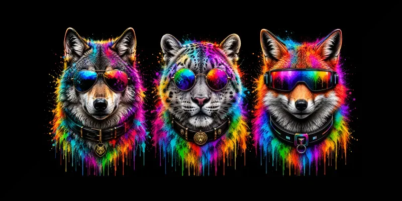 Vibrant Neon Animal Pop Collections generated by undefined
