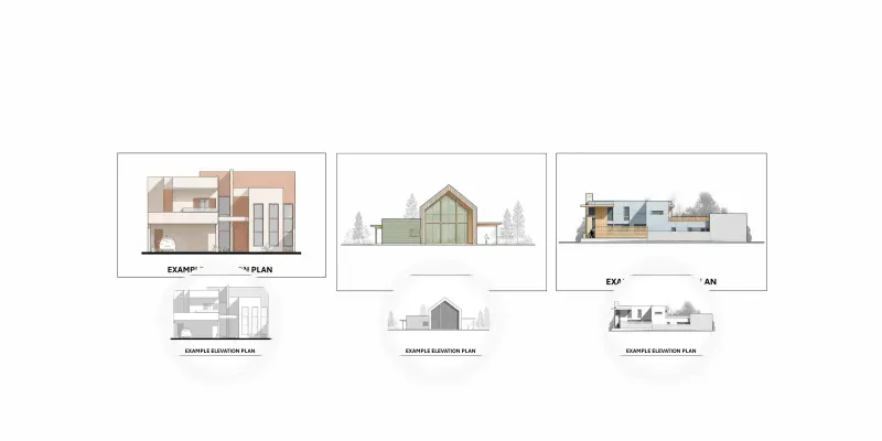 Colorize Architectural Elevations Plans