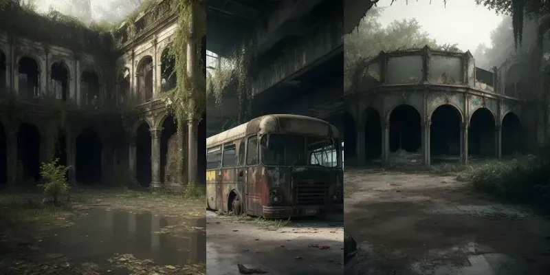 Hyper Realistic Abandoned Places generated by undefined