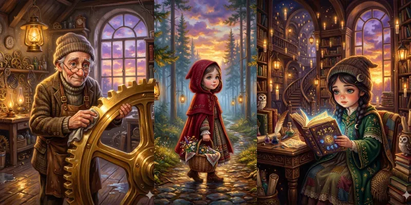 Whimsical Storybook Oil Painting Art generated by undefined