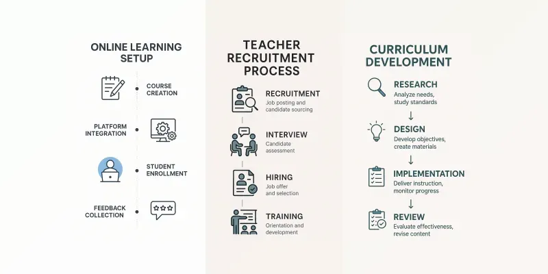 Educational Process Flow Infographics generated by undefined