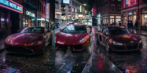 Burgundy Cinematic Automotive Art generated by gemini-image