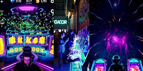 Neon Jackpot Slot Frenzies generated by sora