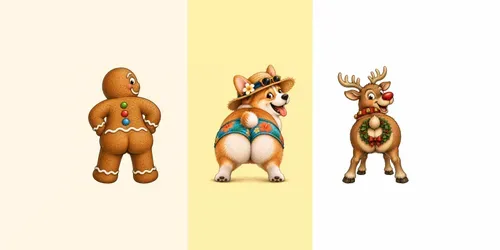 Funny Rear View Character Cliparts generated by chatgpt-image