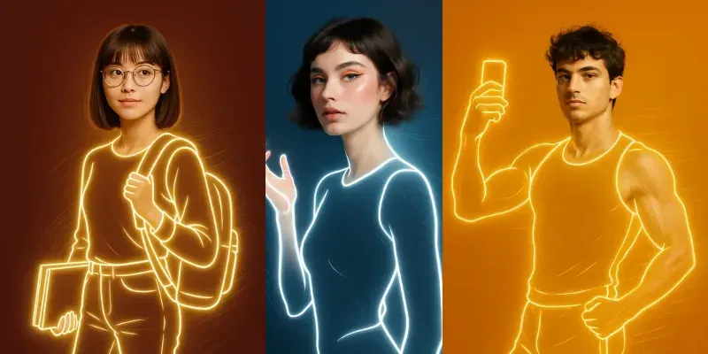 Realistic Portraits Fusion With Line Art generated by undefined