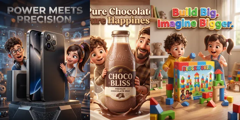 Character Driven Product Ad Posters