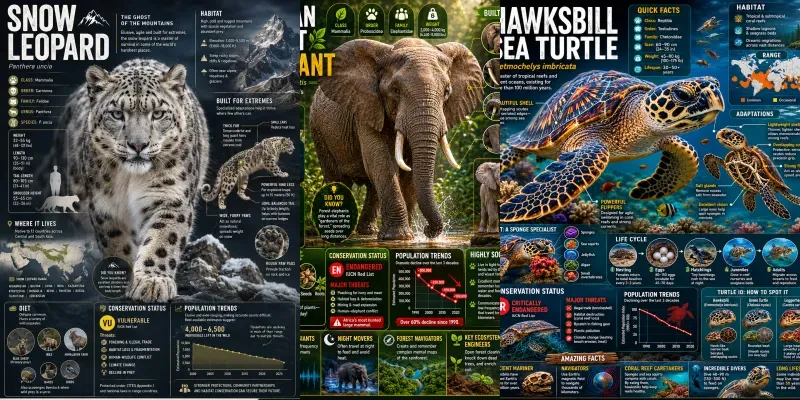 Infographic Posters For Any Animals generated by undefined