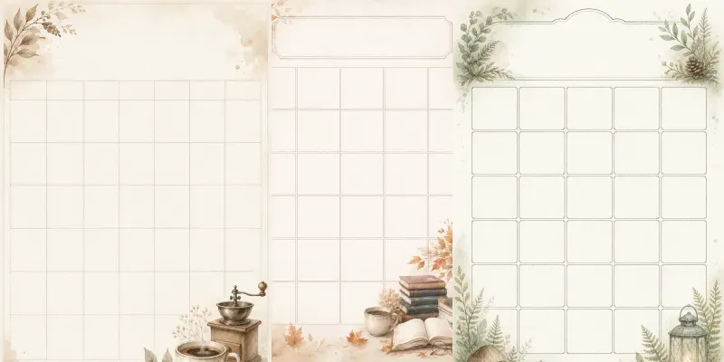 Monthly Planners generated by undefined