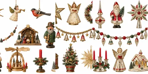 Vintage Christmas Decoration Clipart generated by chatgpt-image