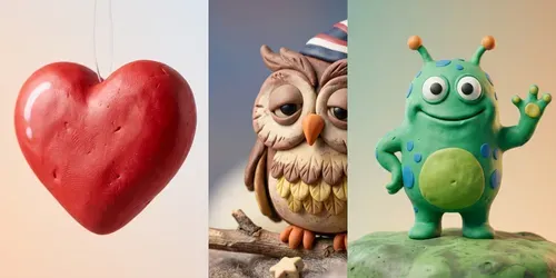 Premium 3D Claymation Character Icons generated by gemini-image