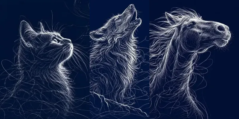 Ethereal Line Sketch Portraits generated by undefined