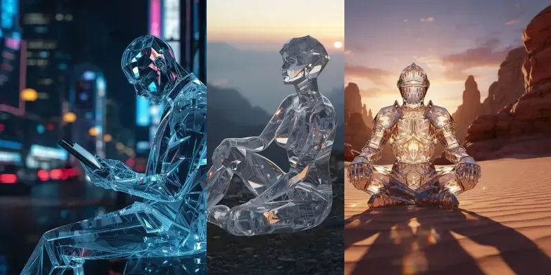 Crystal Glass Figures generated by undefined