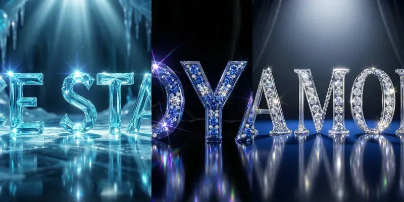 Crystal Diamond Text Generator generated by undefined