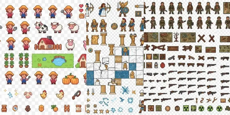 Retro Pixel Game Asset Sheet Generator generated by undefined