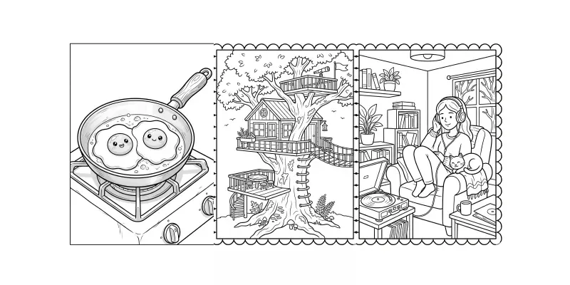 Relaxing Line Art Adults Coloring Pages generated by undefined