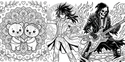 Pro KDP Coloring Book Pages generated by gemini-image