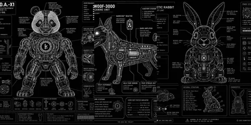 Funny Cyber Anatomy Blueprints generated by chatgpt-image