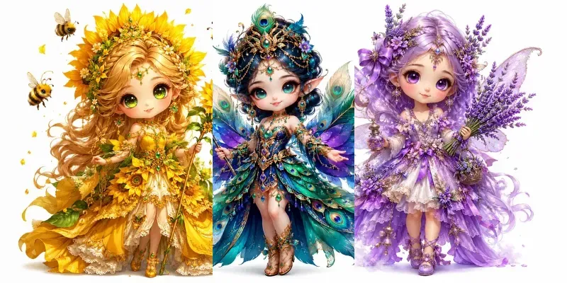 Whimsical Botanical Fairy Collections generated by undefined