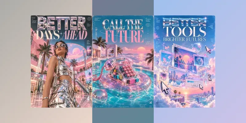 Vaporwave Editorial Posters