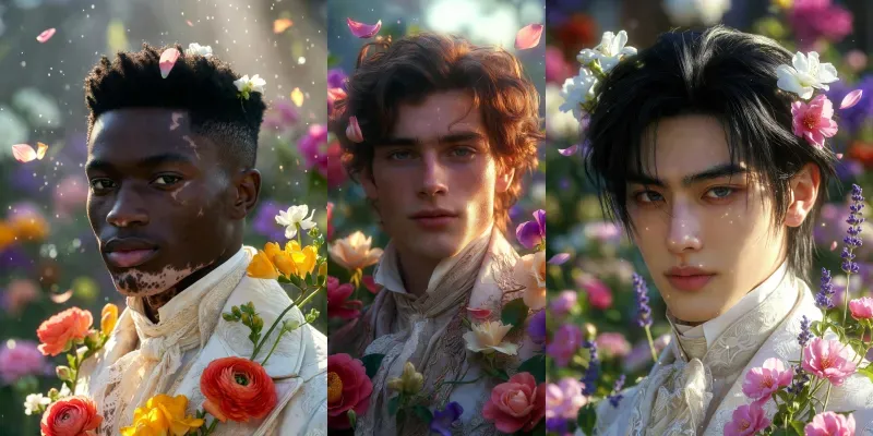 Ethereal Victorian Gentleman Portraits generated by undefined