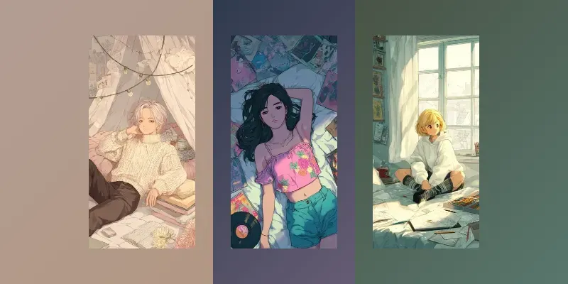Cozy Lofi Anime Aesthetic Scenes generated by undefined