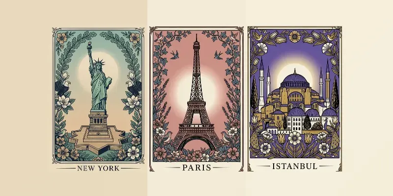 Vintage Travel Posters generated by undefined