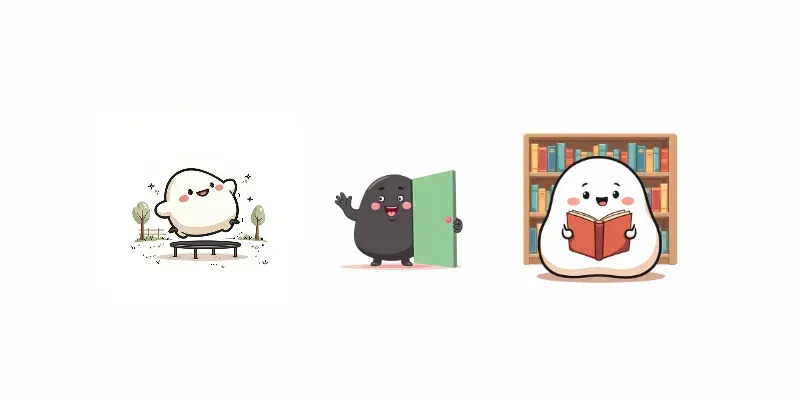 Friendly Blob Character Illustrations generated by undefined