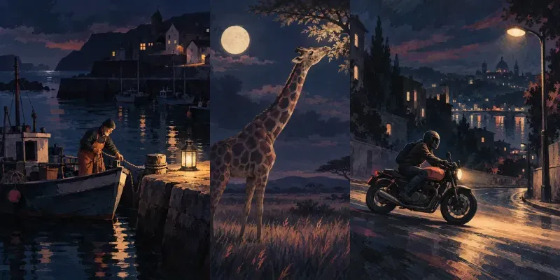 Velvet Night Gouache Art Prints
