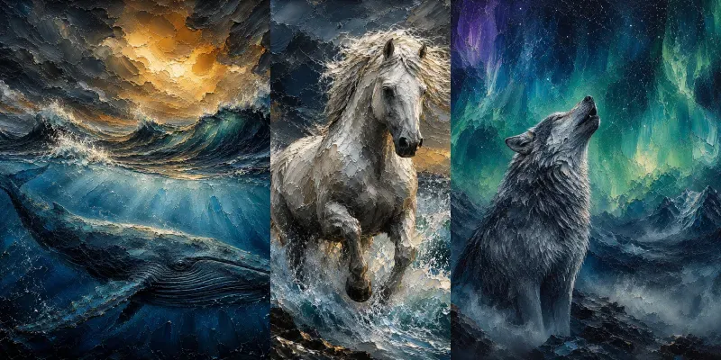 Dramatic Paint Textures generated by undefined
