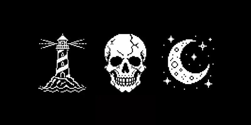 Retro 1bit Pixel Icon Studios generated by undefined