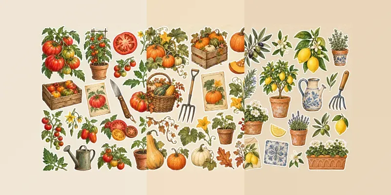 Seed Packet Garden Stickers