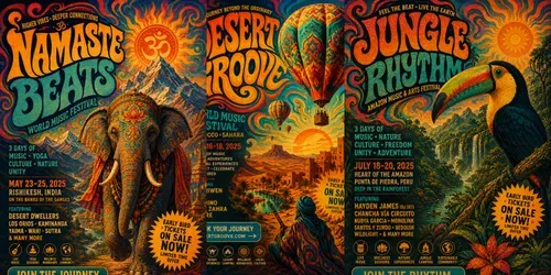 Retro Festival Event Poster Generator generated by chatgpt-image
