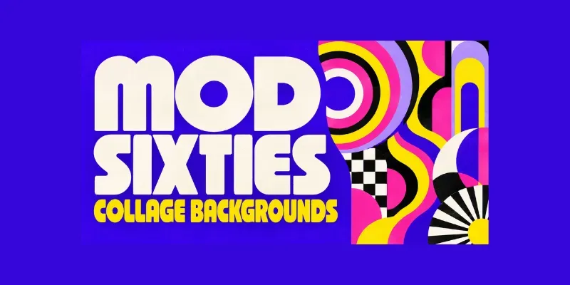 Mod Sixties Collage Backgrounds