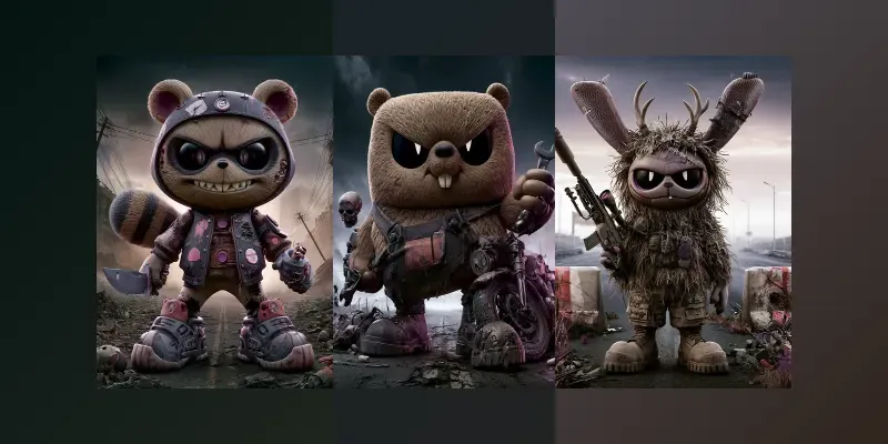 Dark Urban Zombie Collectible Art generated by undefined