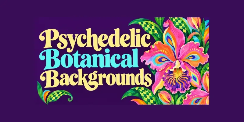 Psychedelic Botanical Backgrounds