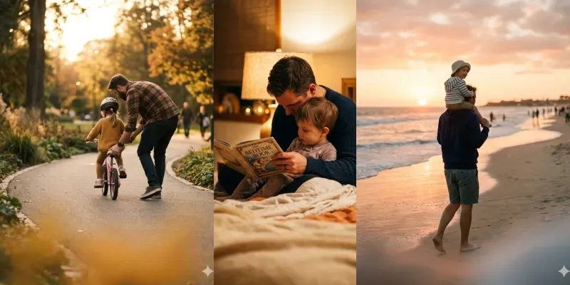 Fathers Day Portrait Gift Visuals generated by undefined