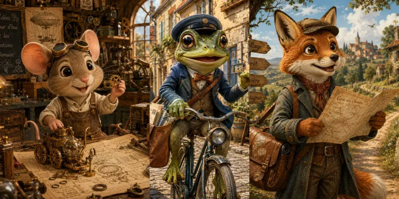 Whimsical Animal Lives generated by undefined