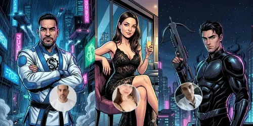 Comic Book Portrait Identity Locks generated by gemini-image