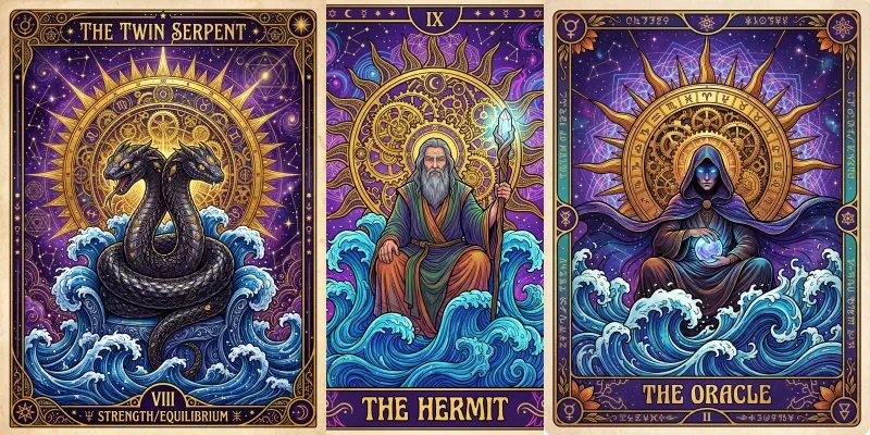 Psychedelic Tarot Celestial Art generated by undefined