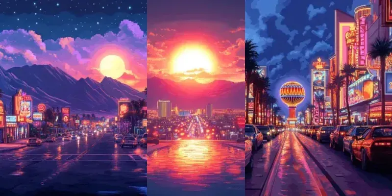 Las Vegas Pixel Art