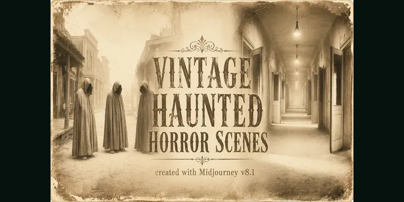 Vintage Haunted Horror Scenes generated by undefined