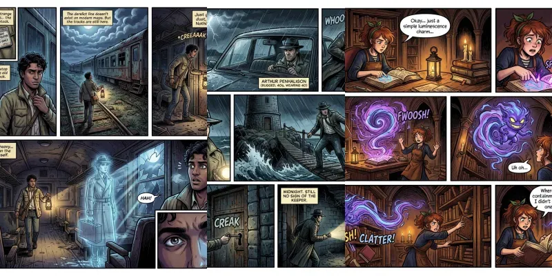 Cinematic Comic Panels And Page Designs