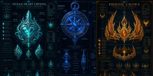 Celestial Artifact Blueprints generated by chatgpt-image